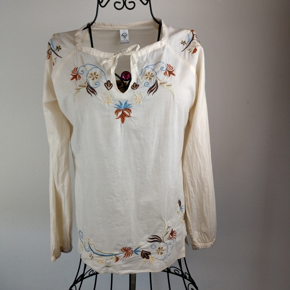 Prana Boho Peasant Tunic Top sz S EUC